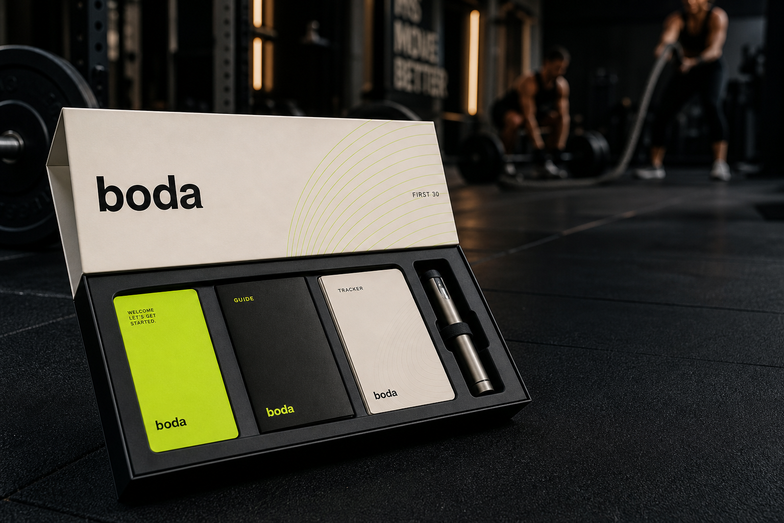 Boda welcome pack in an active training environment