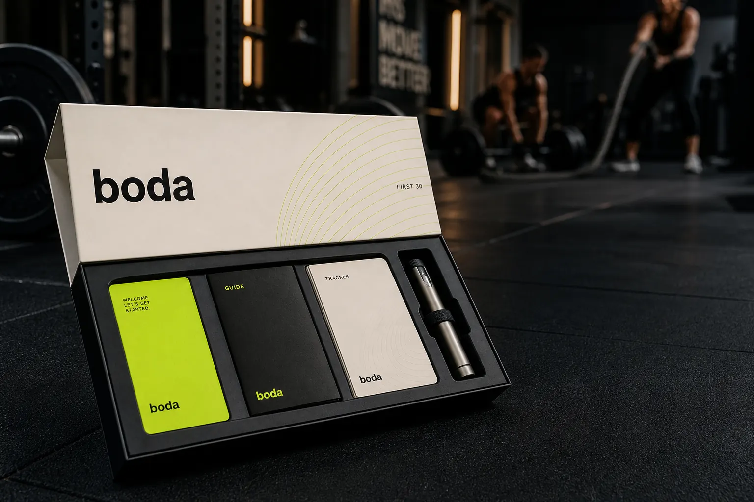 Boda welcome pack in an active training environment